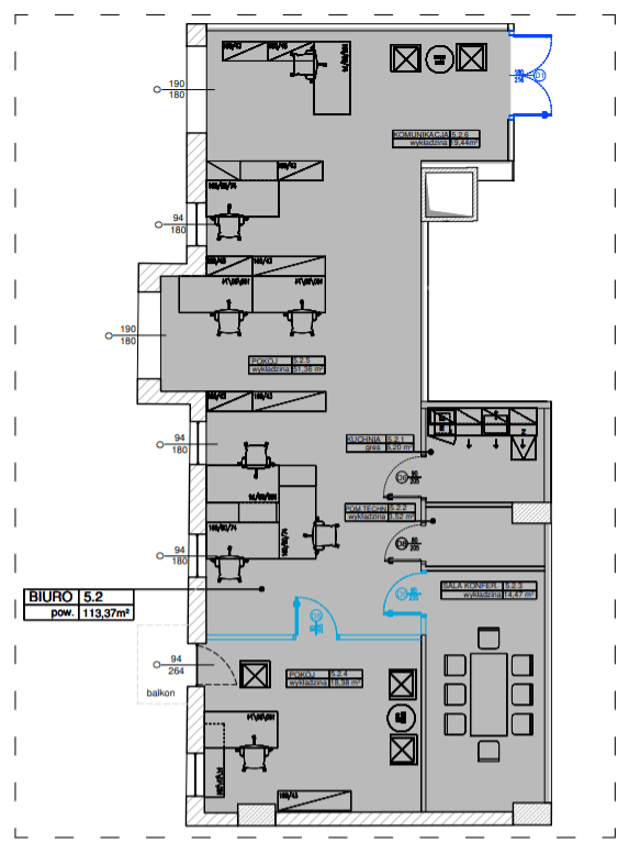 Biuro 113 m²
