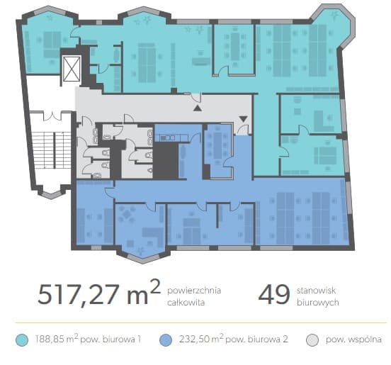 Biuro 70 m²