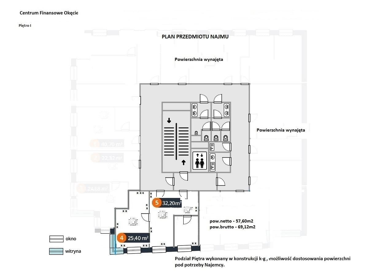 Biuro 58 m²