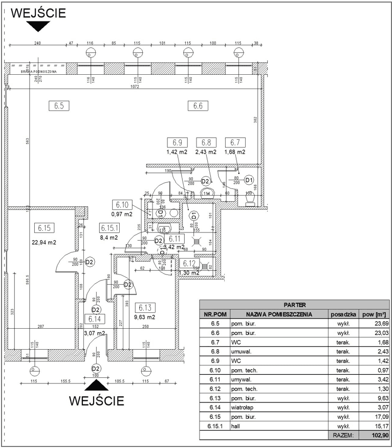 Biuro 103 m²