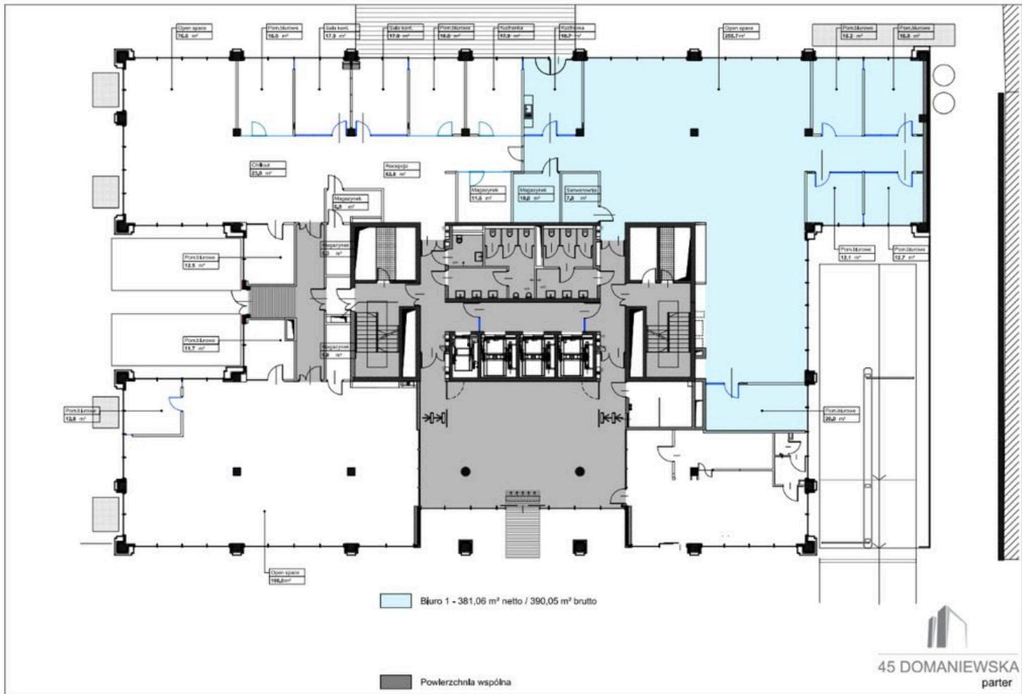 Biuro 381 m²