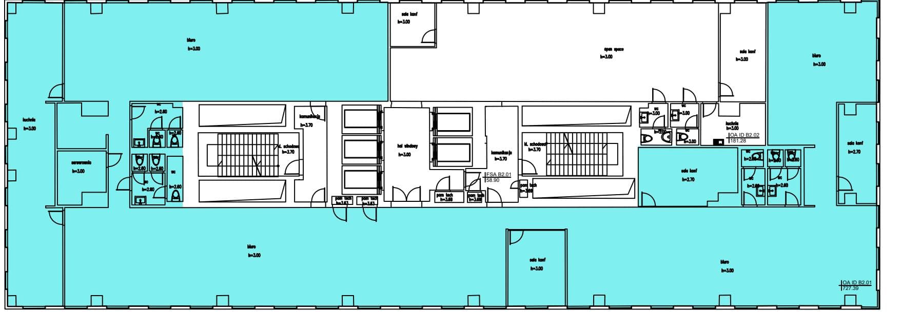 Biuro 727 m²