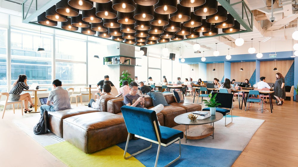 Interior of WeWork - 22 Long Acre