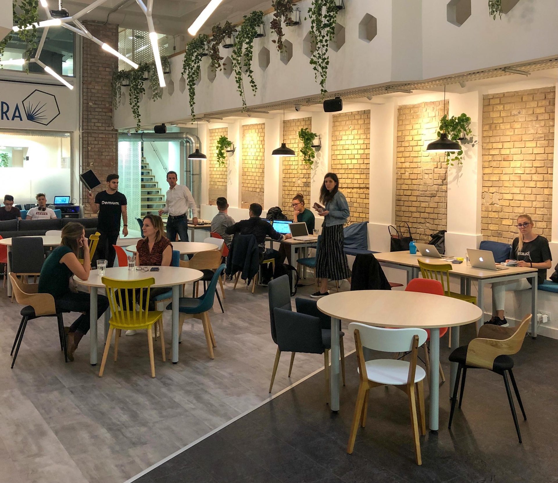 Interior of Szikra Coworking